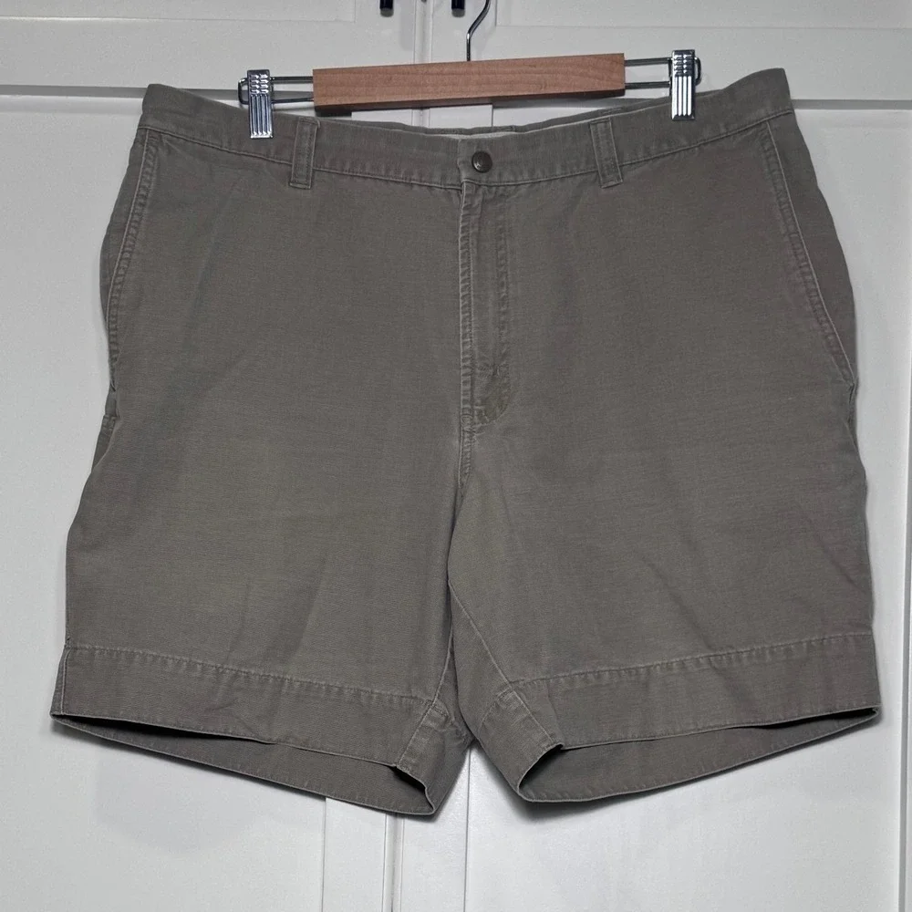 Columbia Mens Khaki Canvas Utility Hiking Shorts Size 38 8 Inseam‎ AM4194